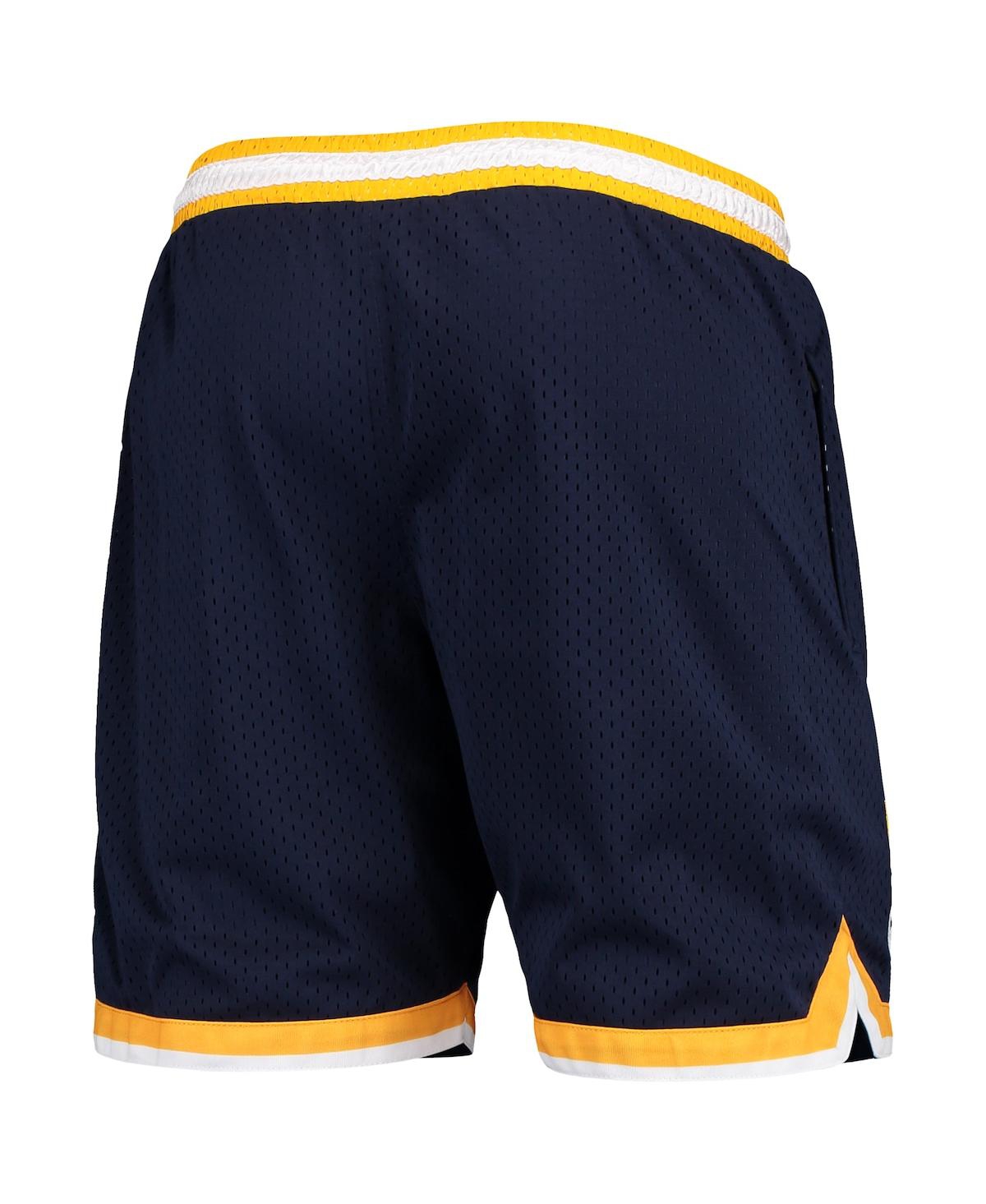 Shop New Jersey Sets Men's Royal, Yellow Beast Mode Varsity Basketball Shorts In Royal,yellow
