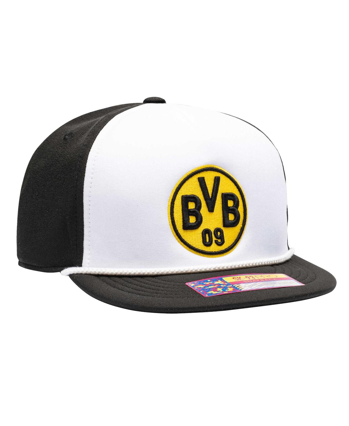Shop Fan Ink Men's  White Borussia Dortmund Avalanche Snapback Hat