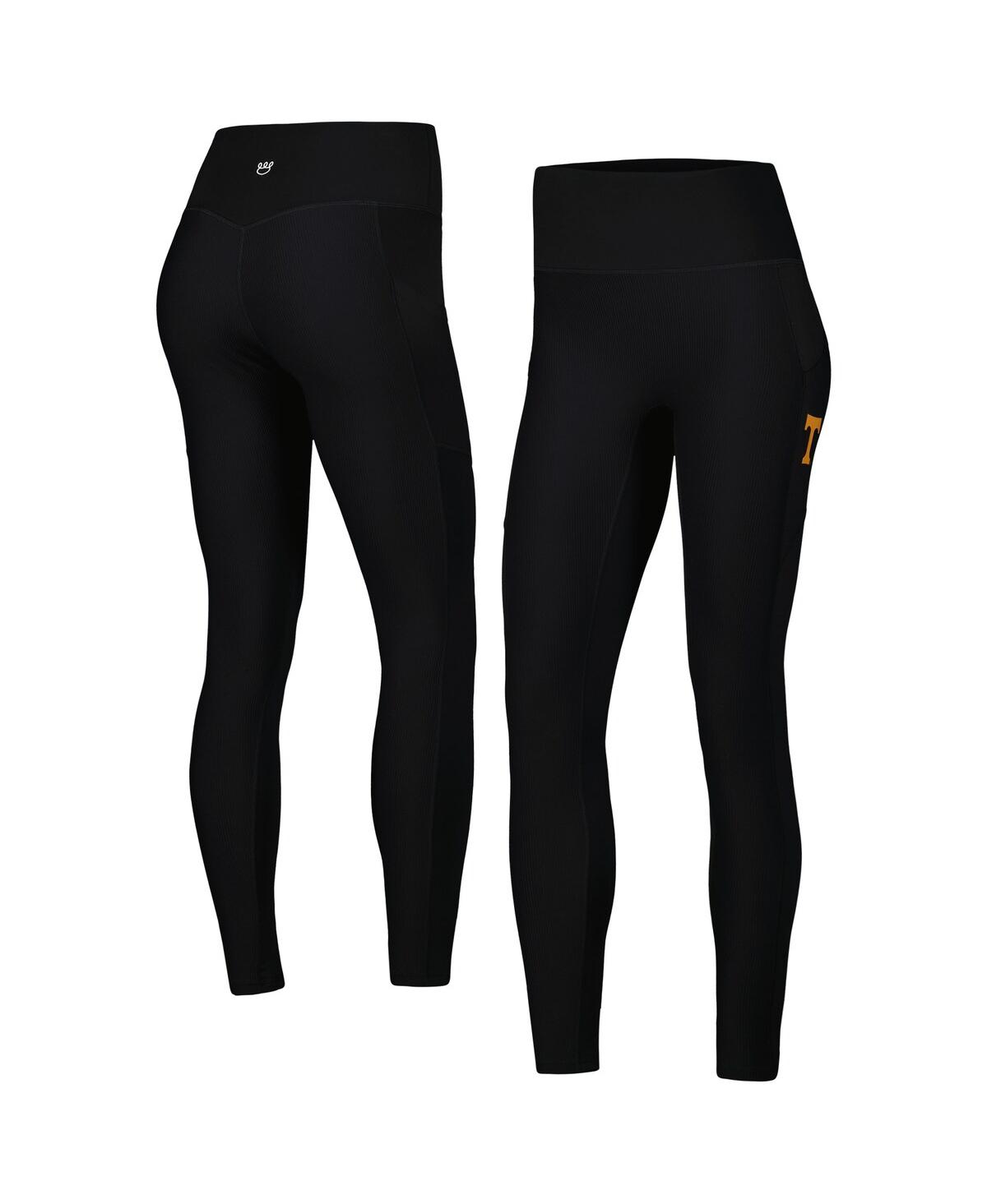Women's KadyluxeTennessee Volunteers 7/8 Mixed Media Pocket iLeggings - Black