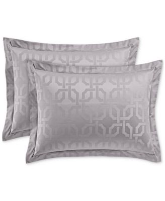 Fresco Jacquard 525-Thread Count Egyptian Cotton 2-Pc. European Sham Set