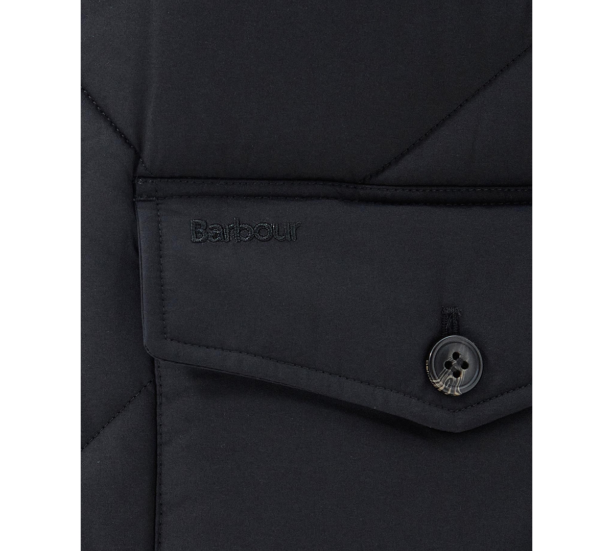 Shop Barbour Men's Elmwood Box-quilted Hooded Full-zip Parka In Black