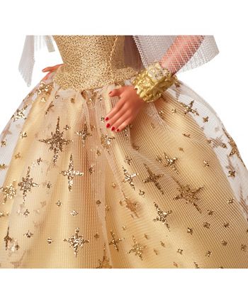 Barbie Signature 2023 Holiday Collector Doll with Golden Gown and Light Brown Hair - Macy's