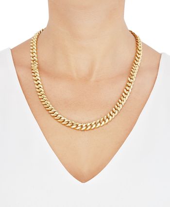 Macy's Polished Curb Chain Necklace 22