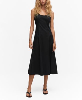atlanta linen dress with rose detail in blue Atlanta Rose-Appliqué Off-the-Shoulder Dress – Sleeper main image 0
