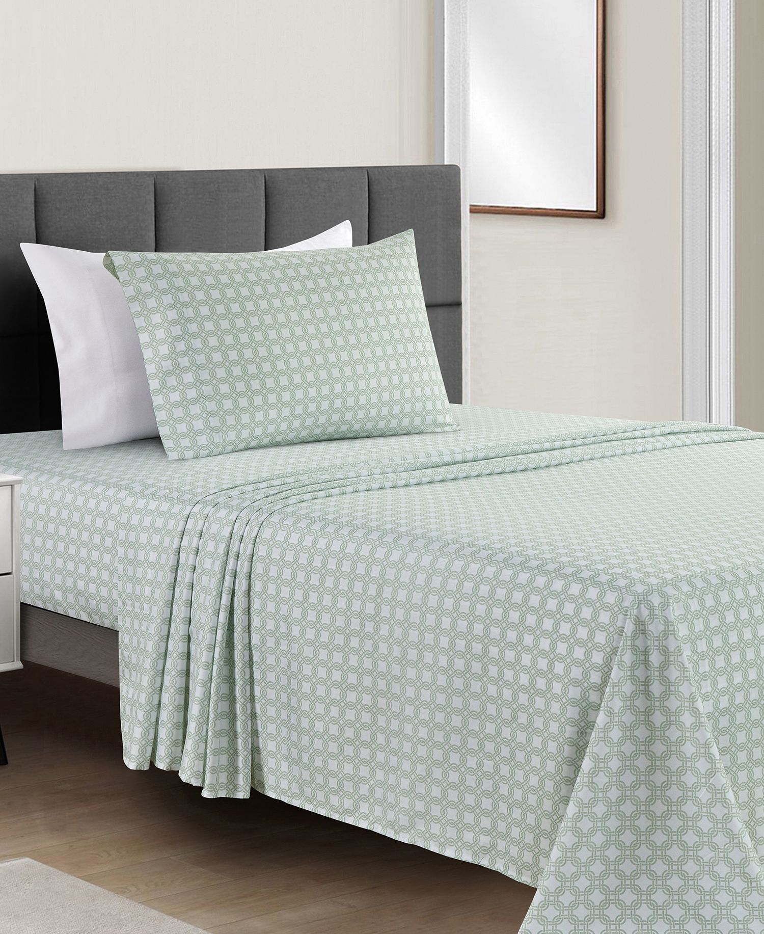 3-Piece Fairfield Square Collection Microfiber Solid or Printed Twin Sheet Set (Various) only
