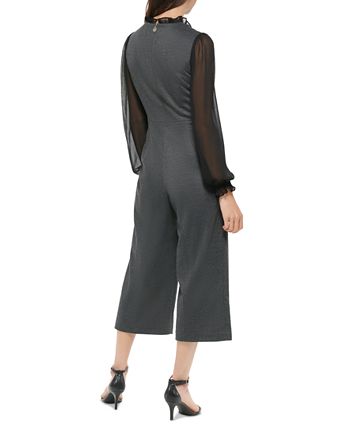 Tommy Hilfiger Women s Tie Neck Cropped Jumpsuit Macy s
