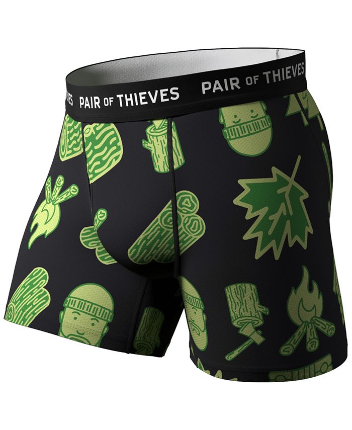 Pair of Thieves Men's SuperFit 4-Way Stretch Moisture-Wicking Printed Boxer  Briefs - Macy's