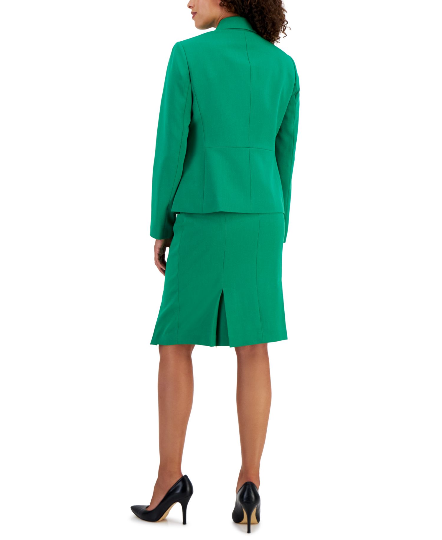 Stretch Crepe Two-Button Classic Blazer