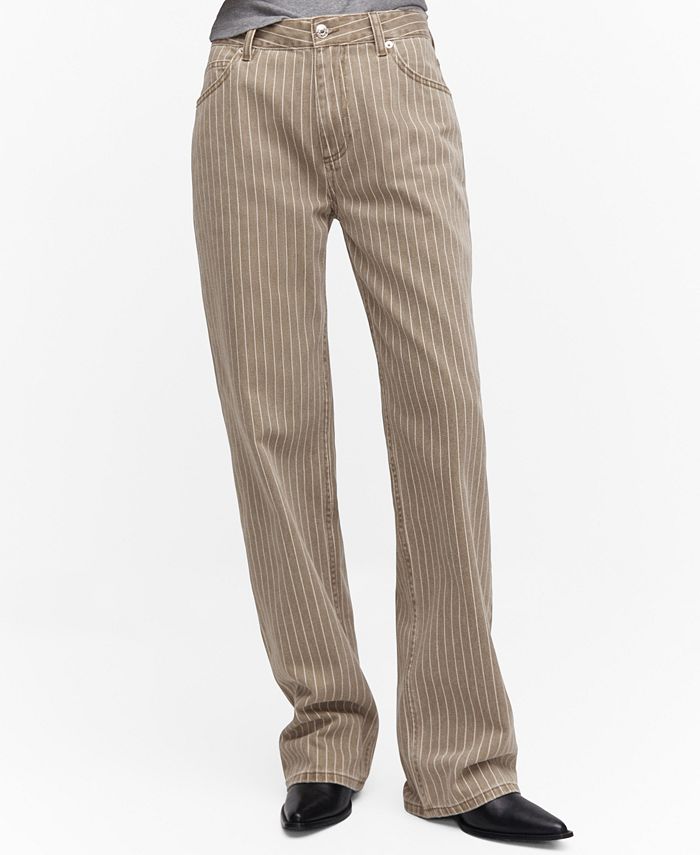 Pinstripe jeans women top