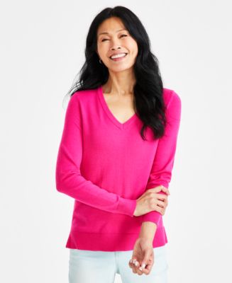 Style & Co Women's V-Neck Long-Sleeve Sweater, Created for Macy's