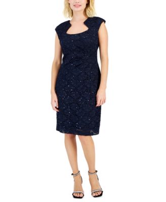 Connected Petite Sleeveless Embellished Lace Sheath Dress Macy s