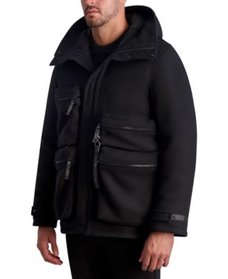 KARL LAGERFELD PARIS - Men's Down & Wool Hooded Military Jacket