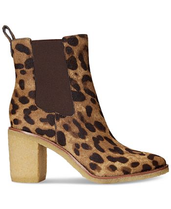 Leopard top booties macys