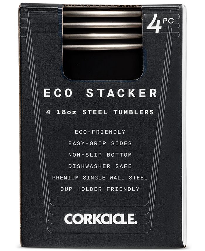 Corkcicle Eco Stacker - 18oz 4-Pack - Matte Black