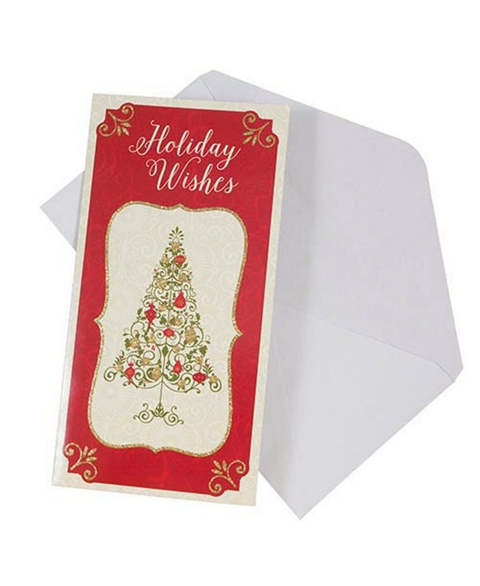JAM Paper Christmas Money Cards Matching Envelopes Set Holiday Wishes