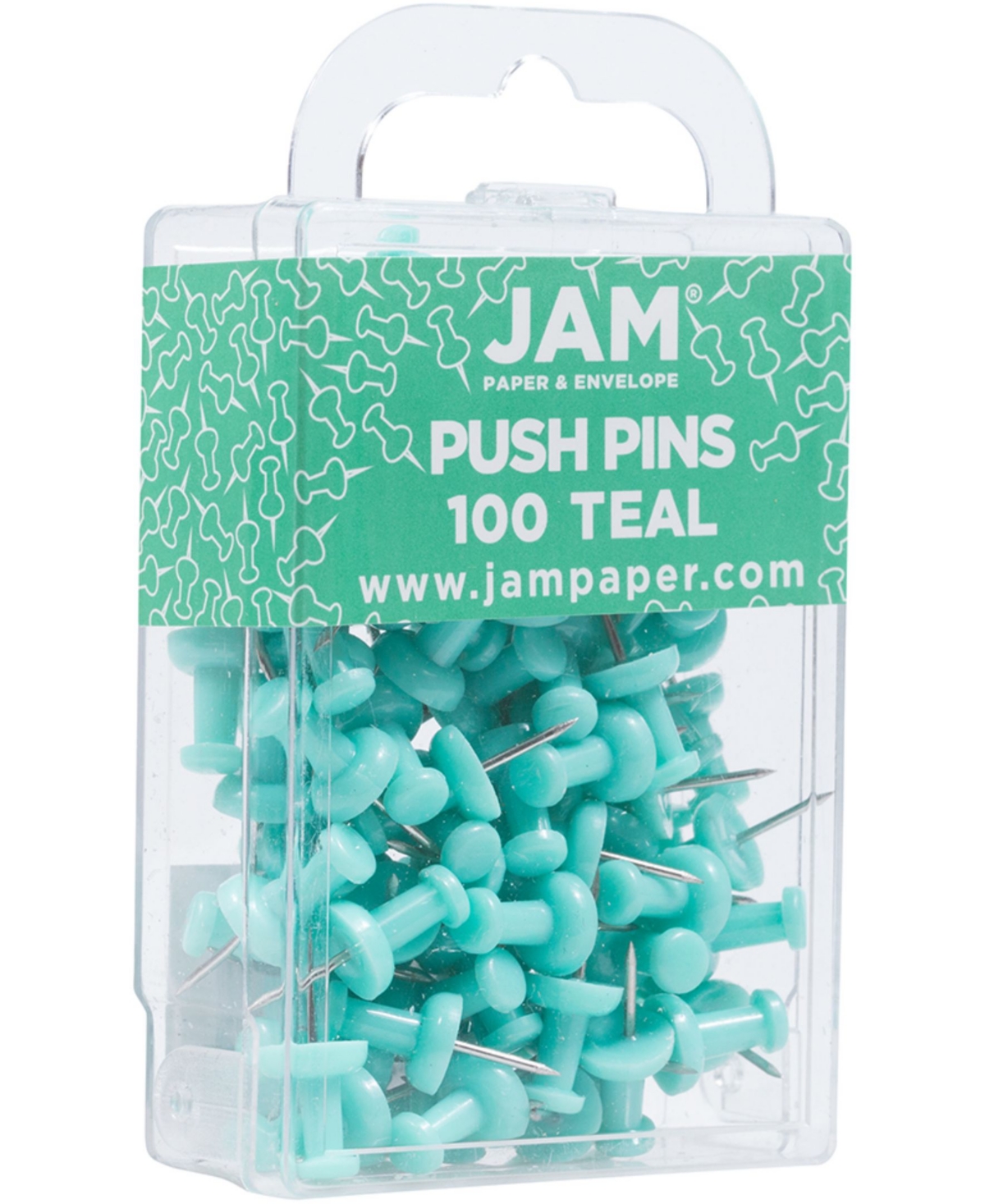 Shop Jam Paper Colorful Push Pins In Teal
