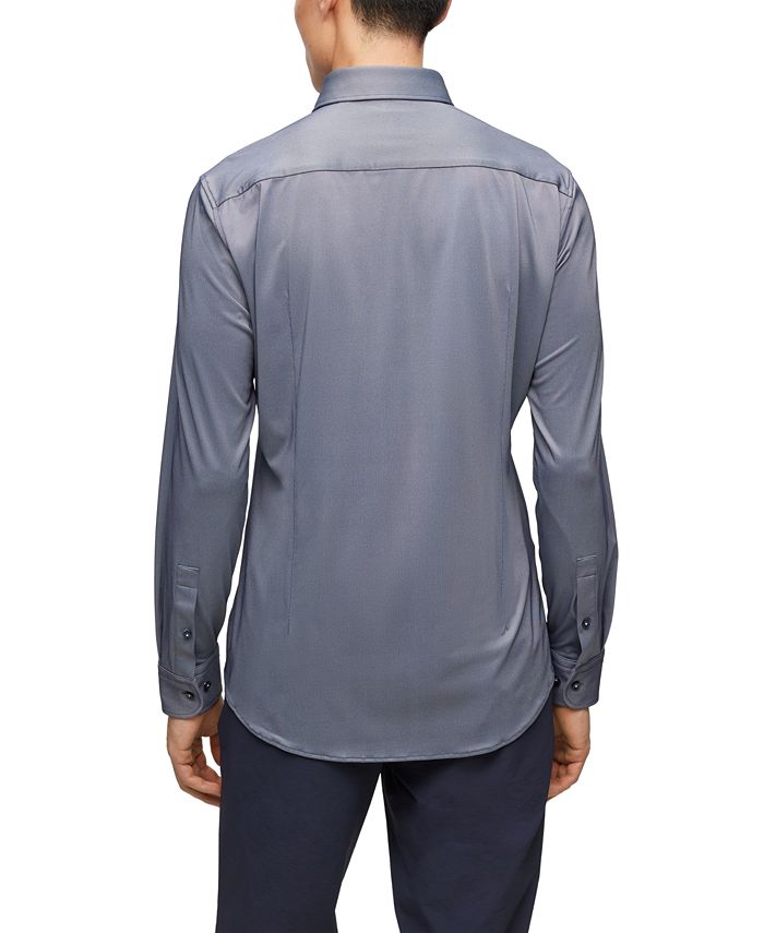 Hugo Boss Men's Structured Performance-Stretch Slim-Fit Shirt - Macy's