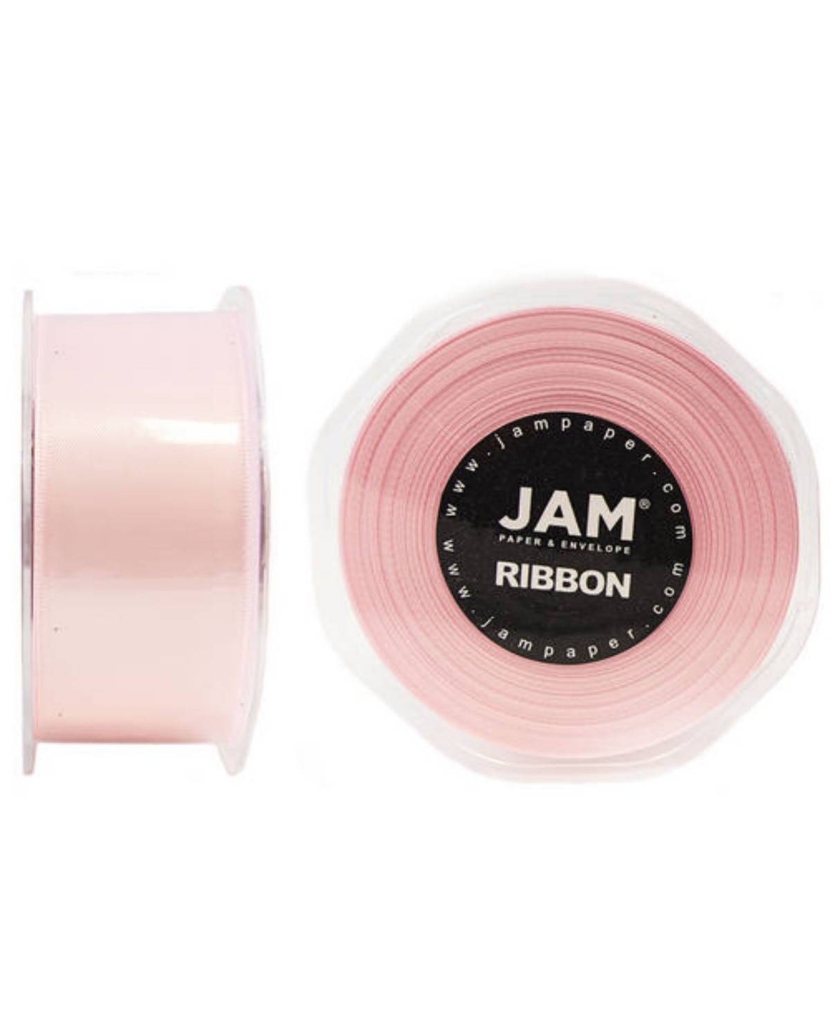 Jam Paper Double Faced Satin Ribbon In Light Pink