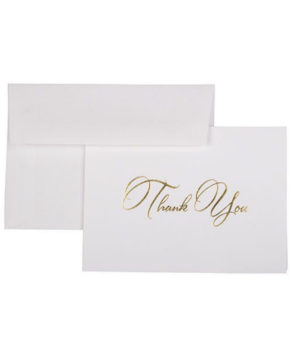 Blank Thank You Cards Set - Thank You Cards - Bright Cards with Script - 104 Cards 100 Matching Envelopes - White