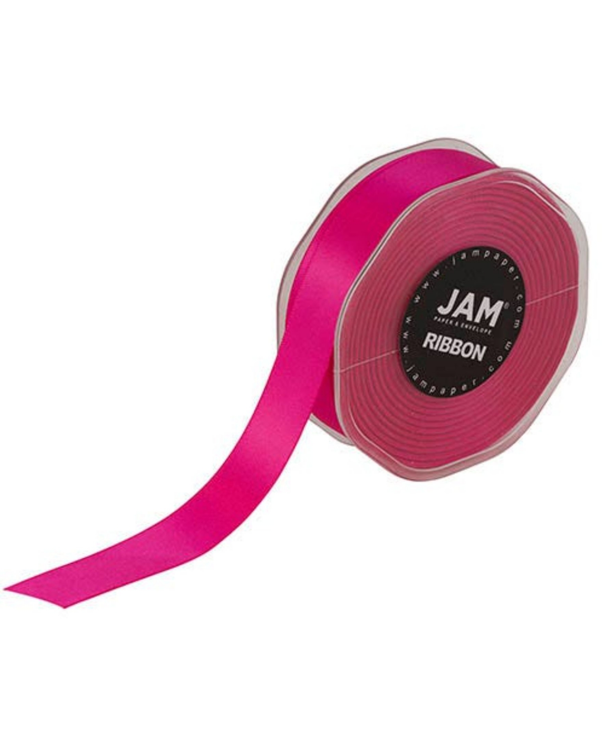 Jam Paper Double Faced Satin Ribbon In Shocking Pink