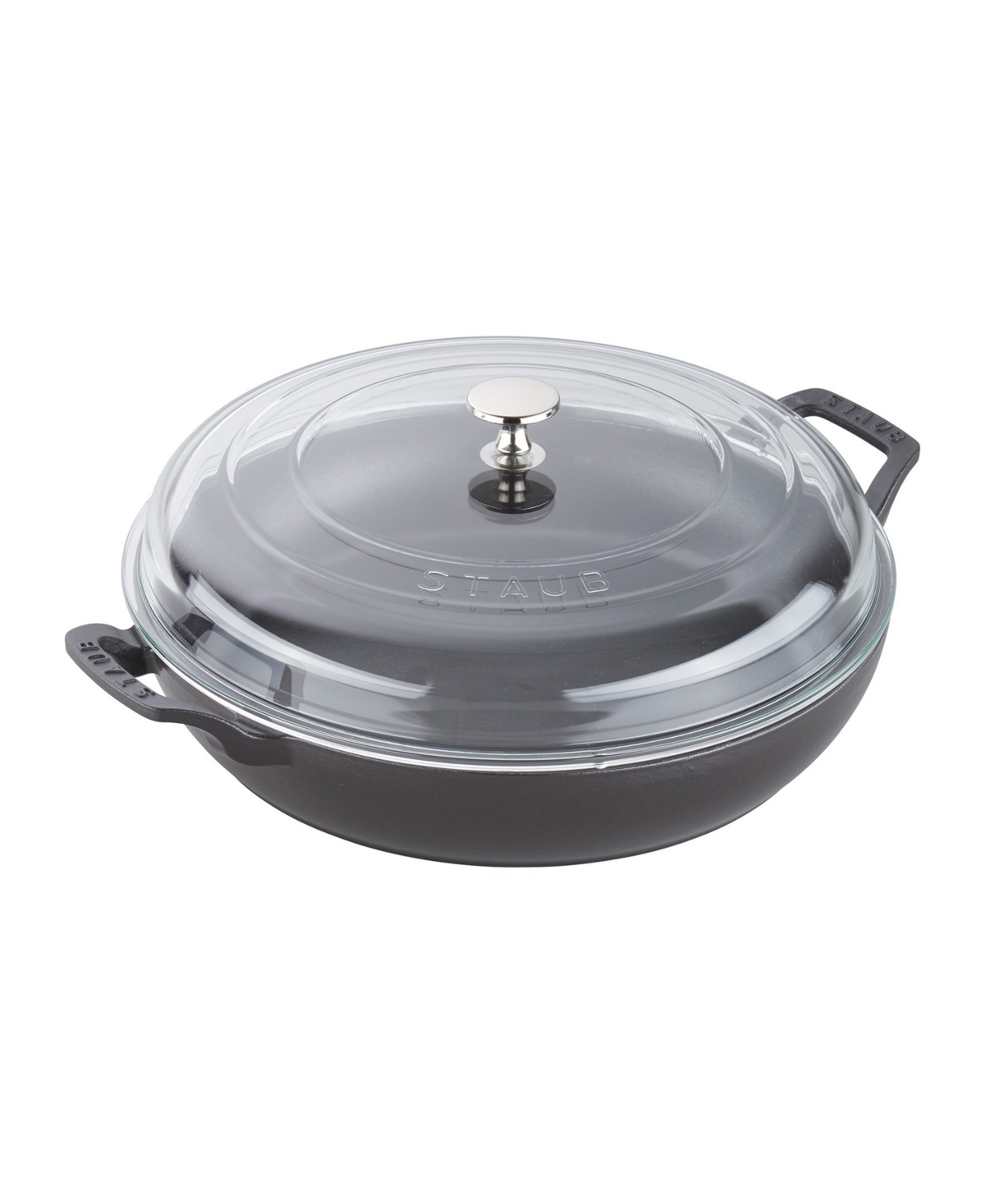 STAUB CAST IRON 3.5-QT BRAISER WITH GLASS LID 