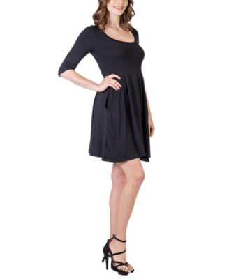Women's Three Quarter Sleeve Mini Dress
