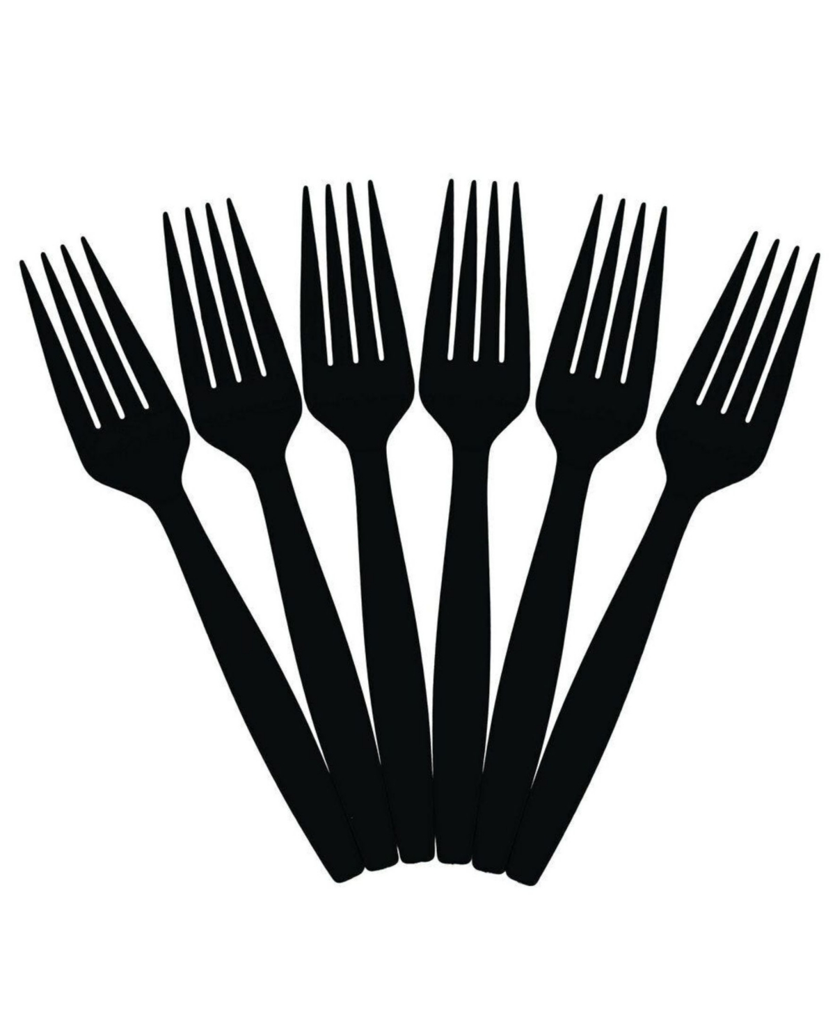 Jam Paper Big Party Pack Of Premium Plastic Forks In Black