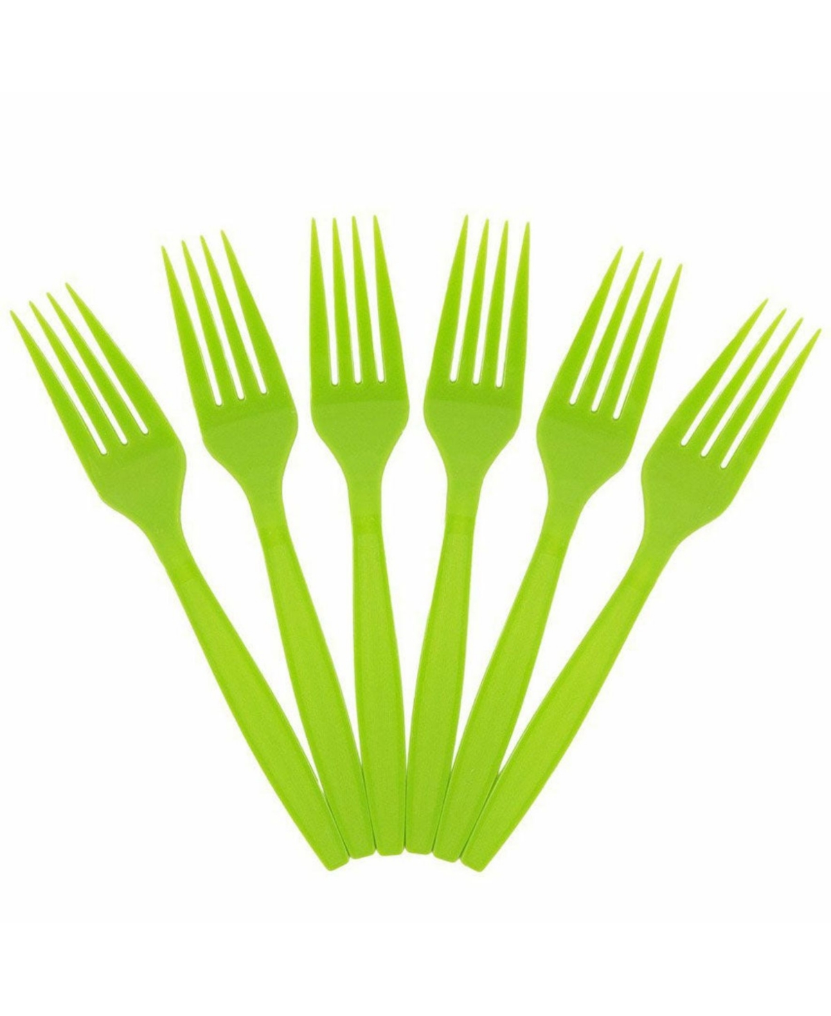 Jam Paper Big Party Pack Of Premium Plastic Forks In Lime Green