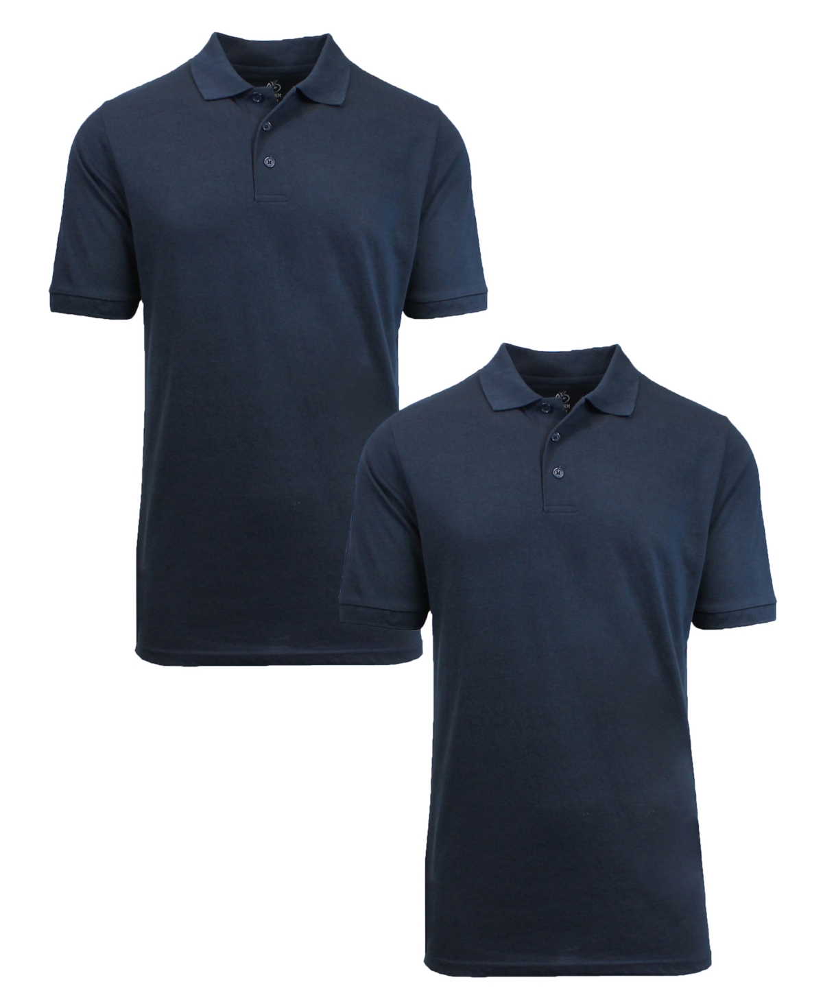 Men's Short Sleeve Pique Polo Shirt, Pack of 2 - Black