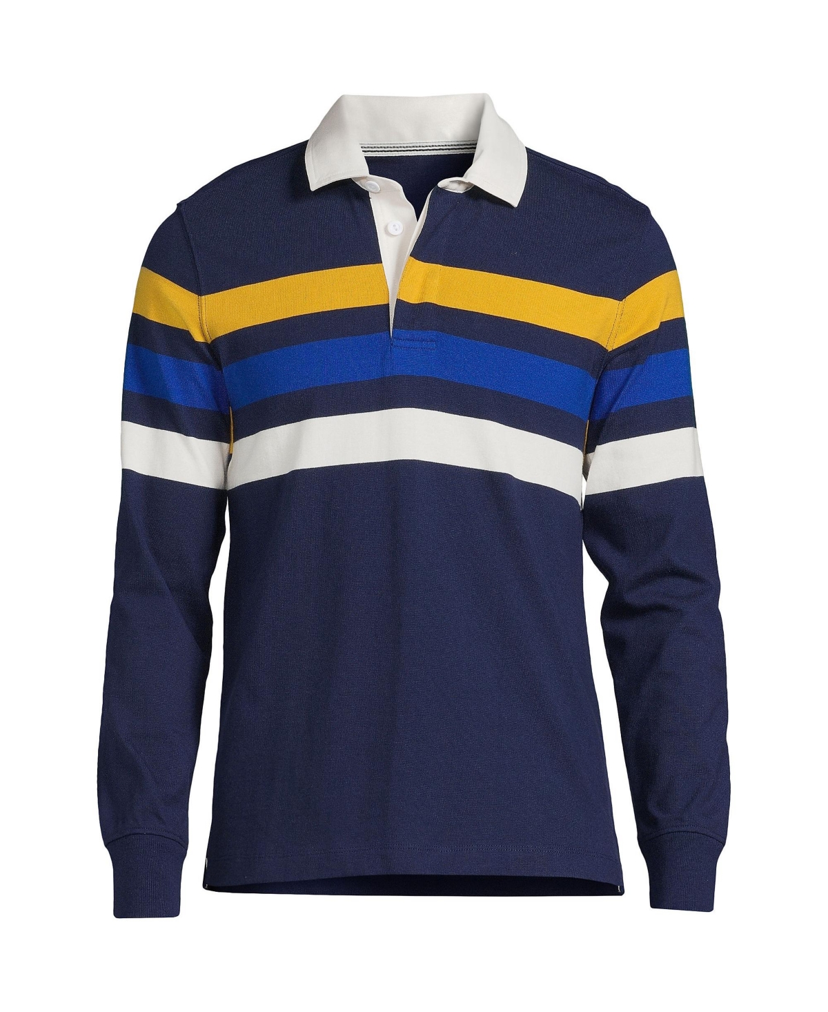 Lands' End Men's Long Sleeve Stripe Rugby Shirt | Smart Closet