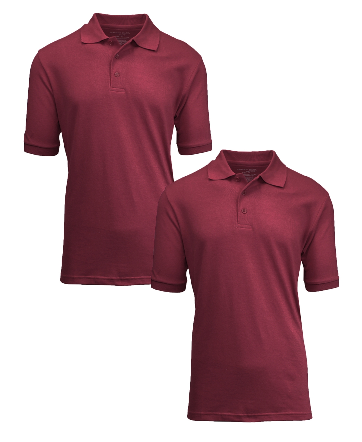 Men's Short Sleeve Pique Polo Shirt, Pack of 2 - Black
