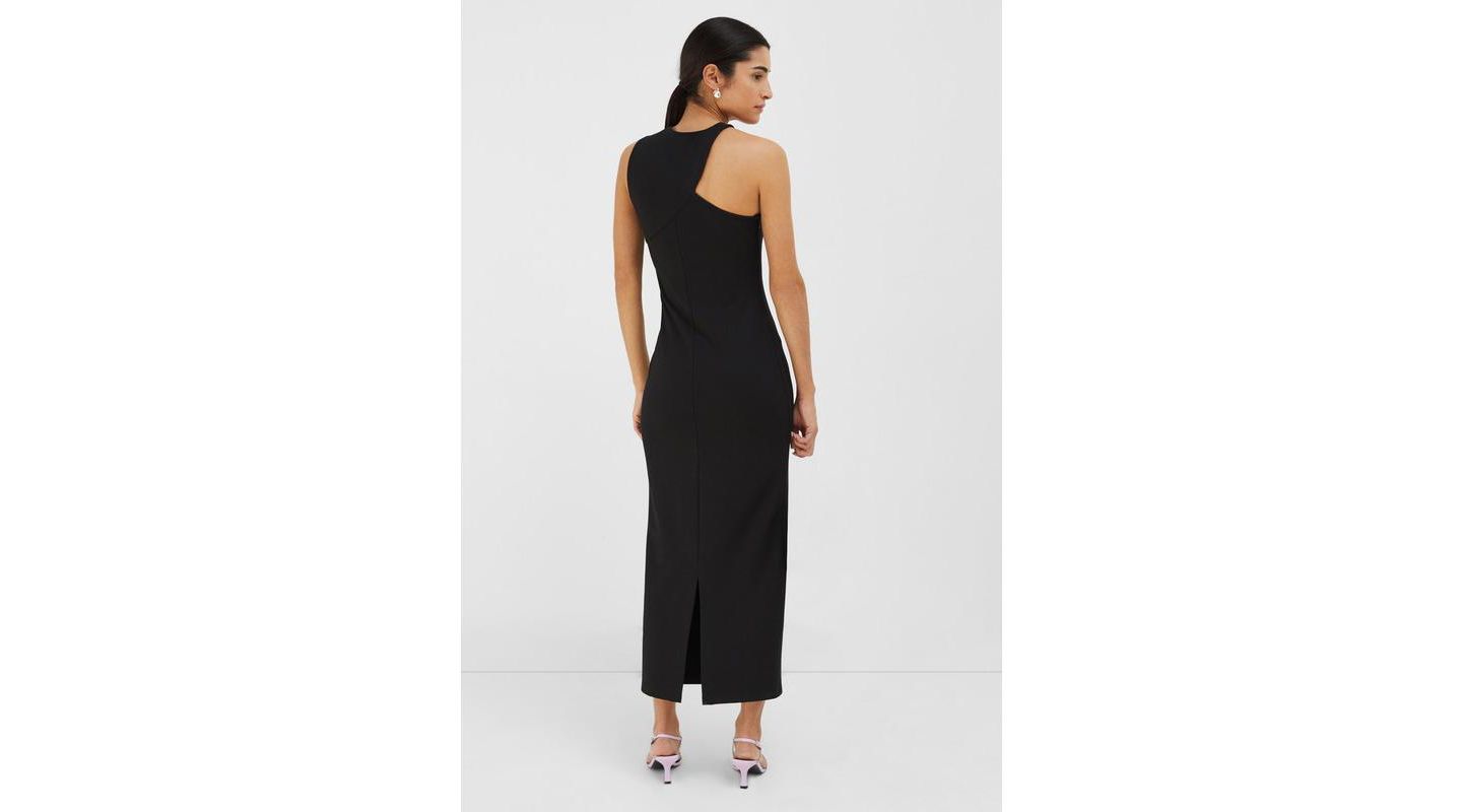 Женское платье Marcella Sabrina Shoulder-Cutout Straight Midi Dress with Back Slit, цвет: Чёрный — фото 2