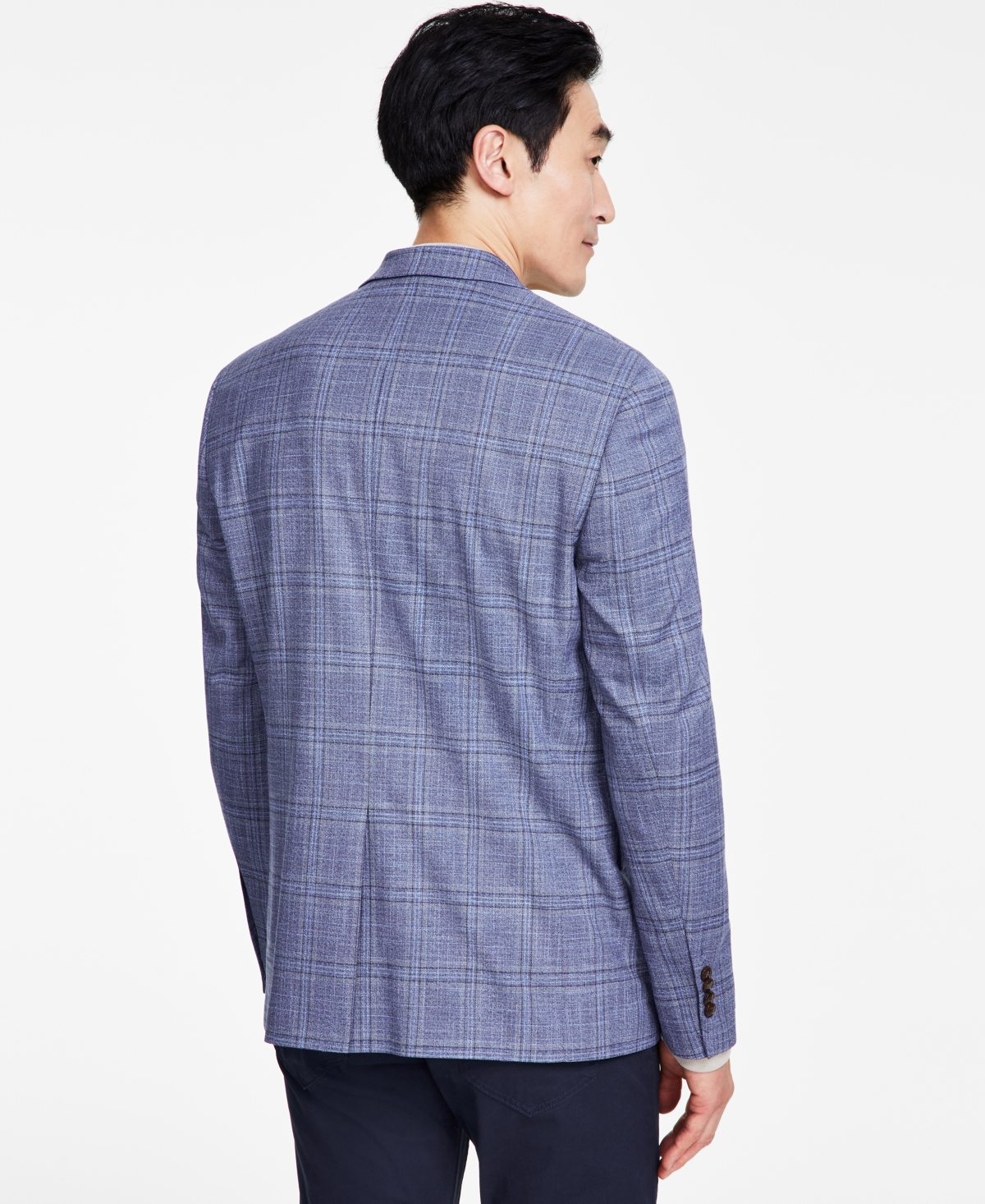 Michael Kors Men's Classic-Fit Plaid Sport Coat -brown