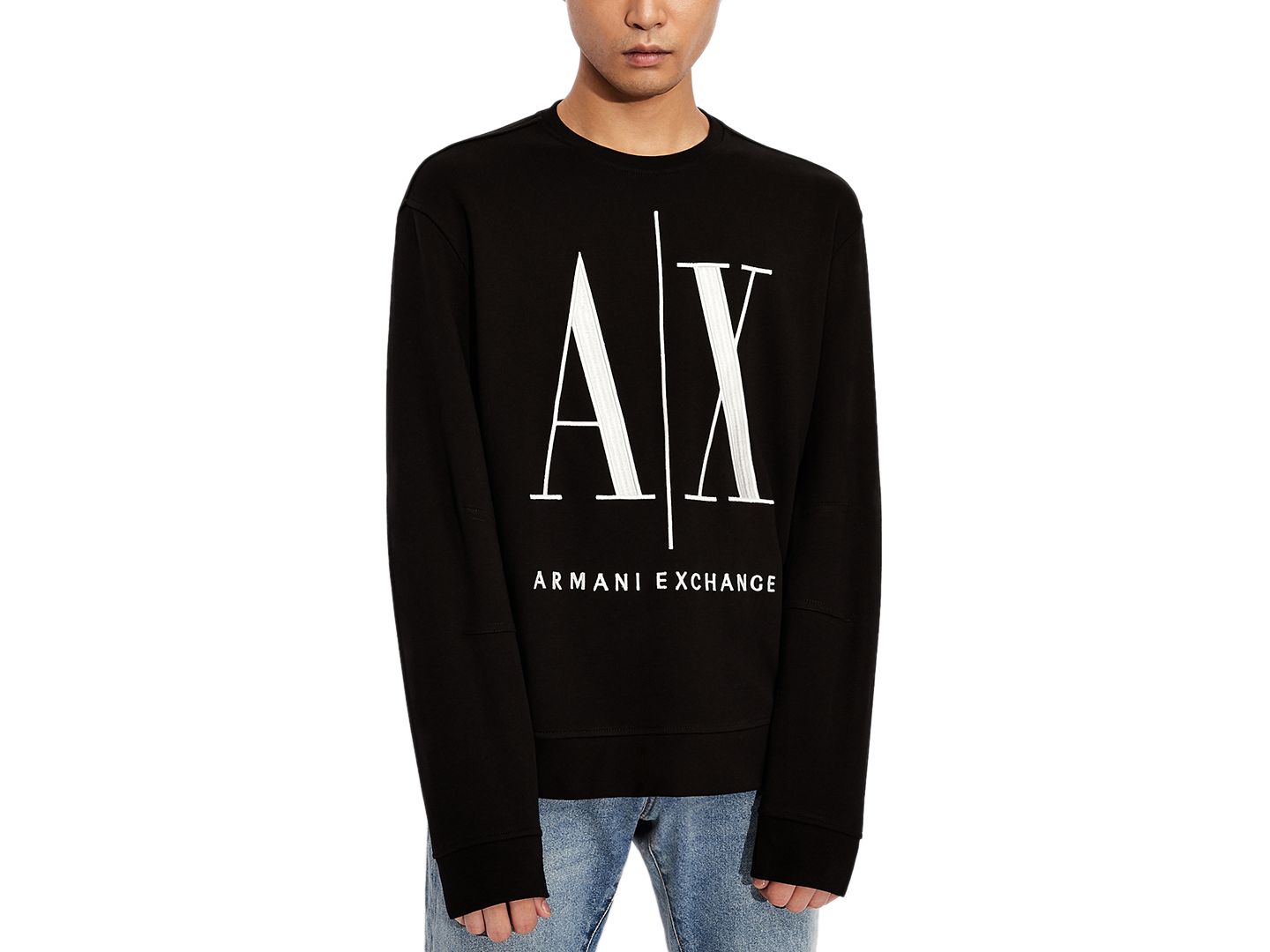 Мужская толстовка A|X Armani Exchange Icon Logo Pullover, цвет: Чёрный — фото 3