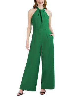 Twist-Front Halter Jumpsuit