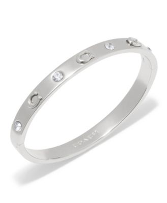 Boxed Faux Stone Signature Sculpted C Bangle Bracelet