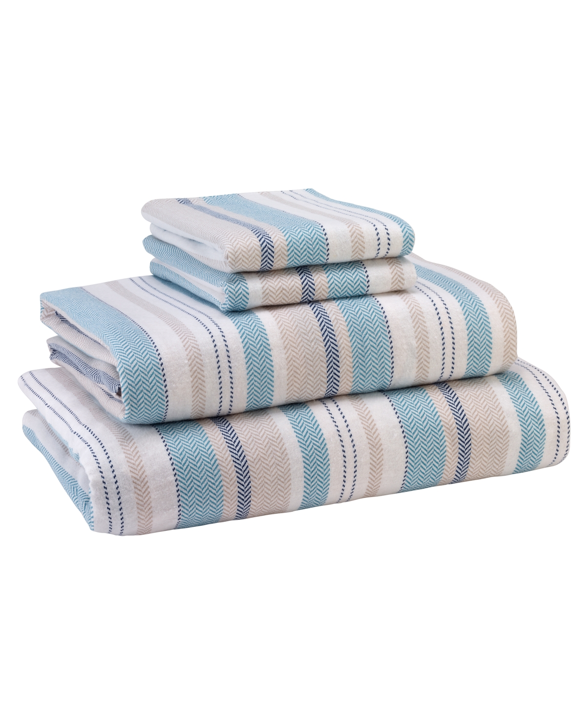 Avanti Printed 100% Brushed Cotton Flannel 4-Pc. Sheet Set, King