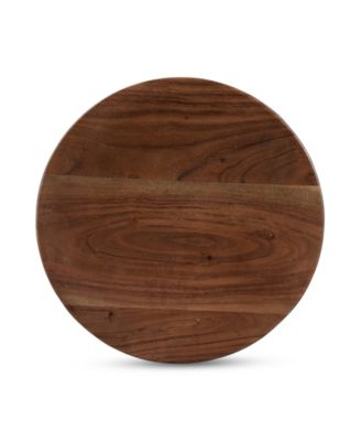 Nels 16" Acacia Wood Round End Table