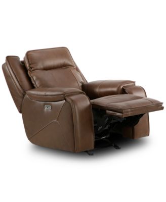 CLOSEOUT! Hansley 39" Zero Gravity Leather Power Recliner, Created for Macy's
