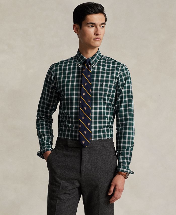Classic fit plaid shop twill shirt