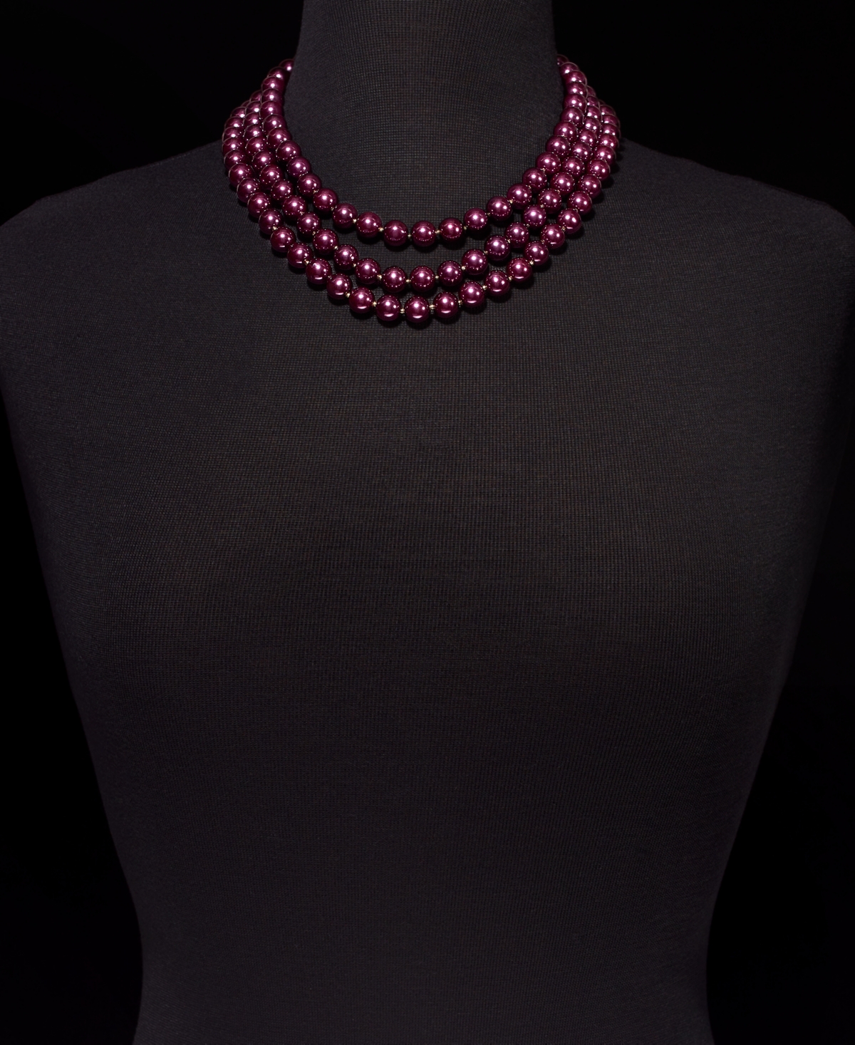 Shop Charter Club Gold-tone Color Imitation Pearl Collar Necklace, 17" + 2" Extender, Created For Macy's In Purple