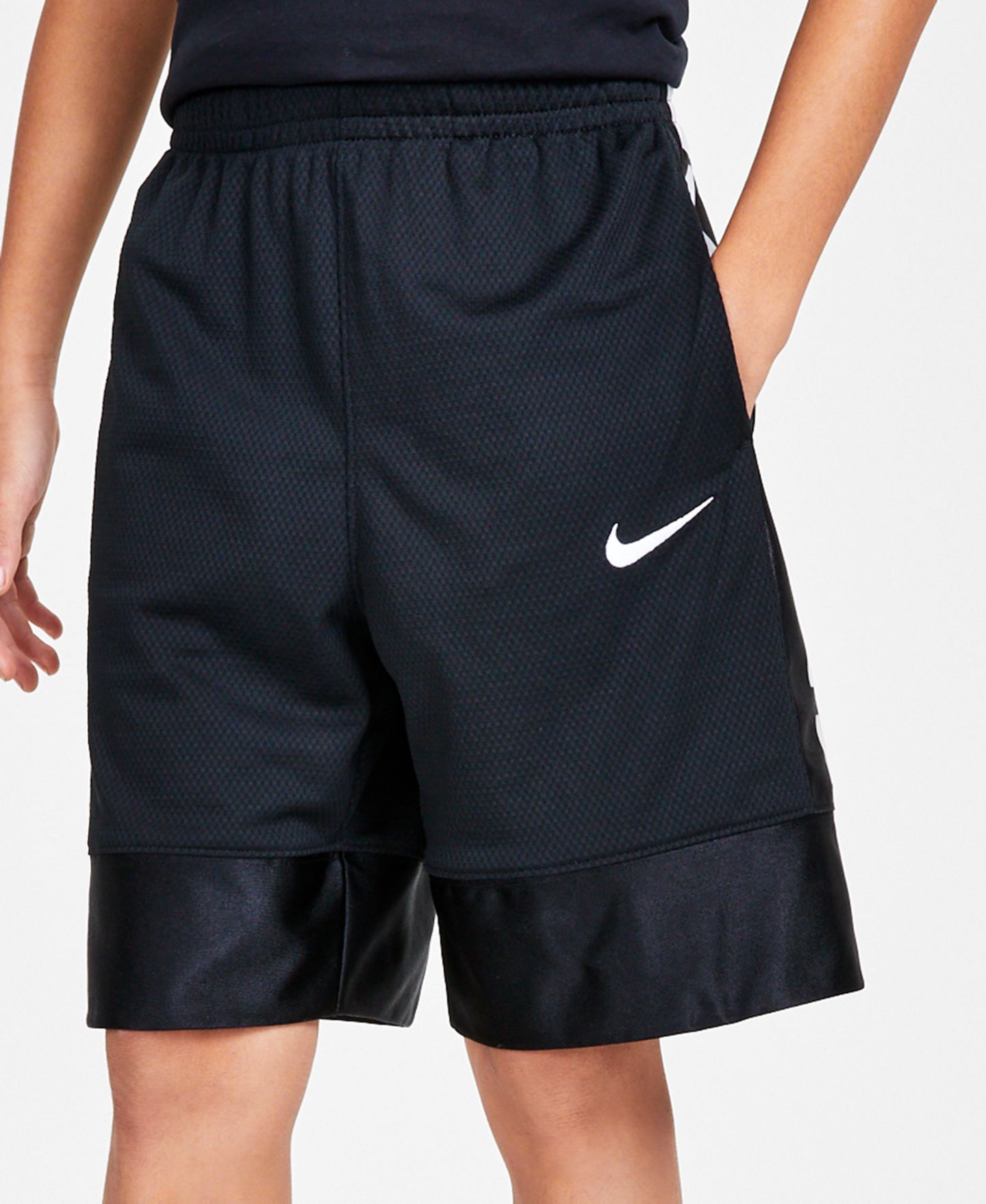 Шорты Nike Elite Dri-FIT Basketball Shorts для мальчиков, цвет: Чёрный — фото 4