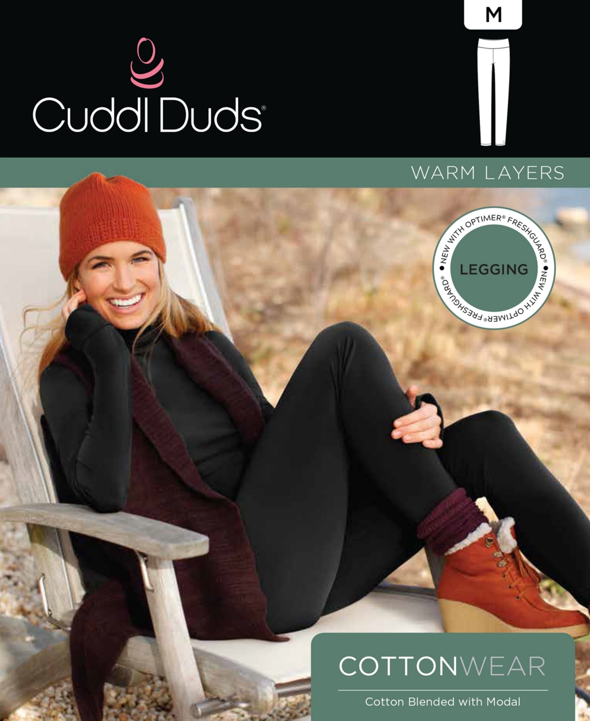 Shop Cuddl Duds Women's Cottonwear High-rise Wide-waist Leggings In Dark Charcoal Heather