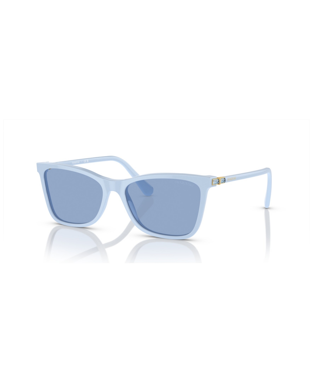 Swarovski Sk6004 Rectangle-frame Acetate Sunglasses In Clear Blue