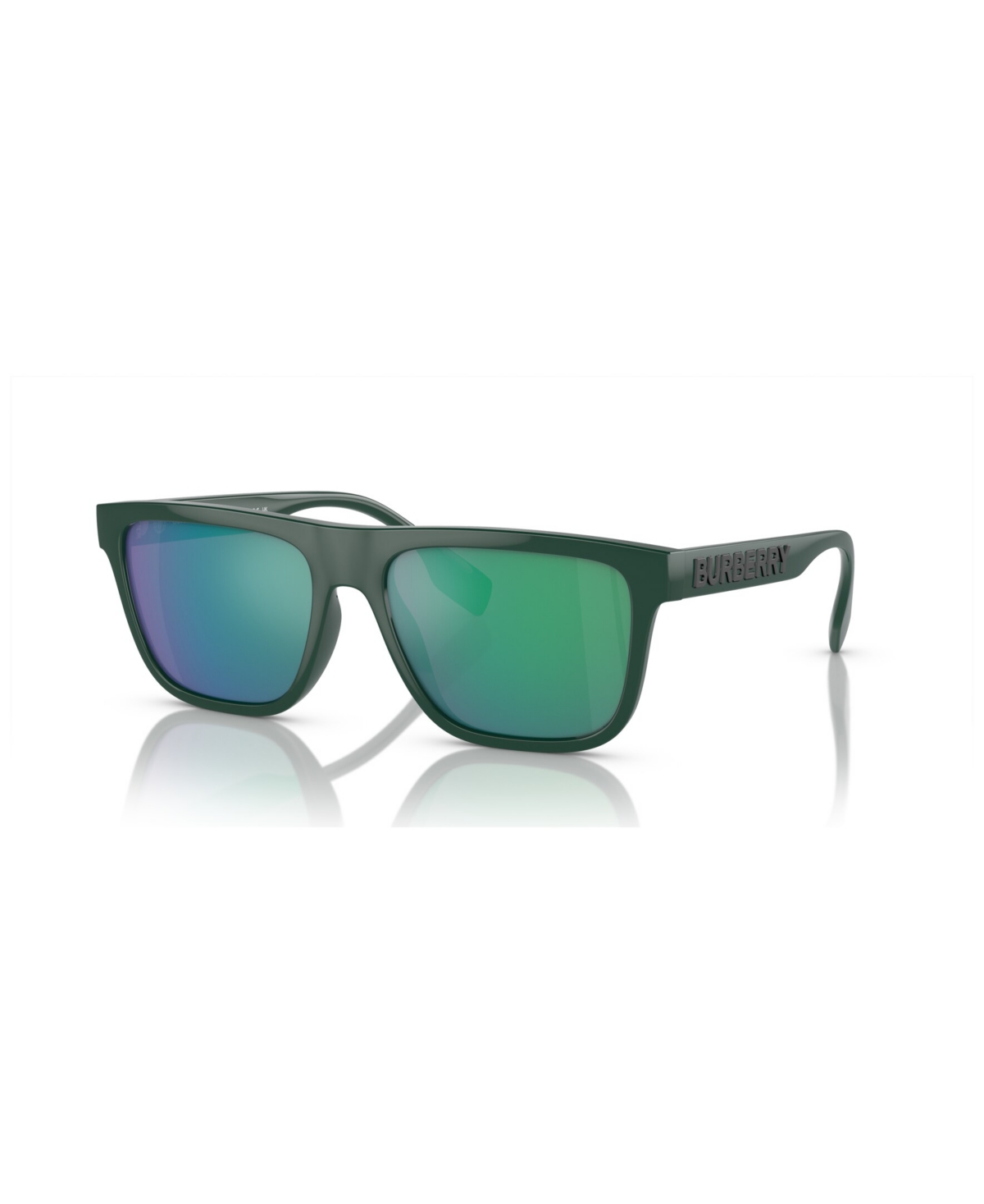 Shop Burberry Men's Sunglasses, Mirror Be4402u In Green