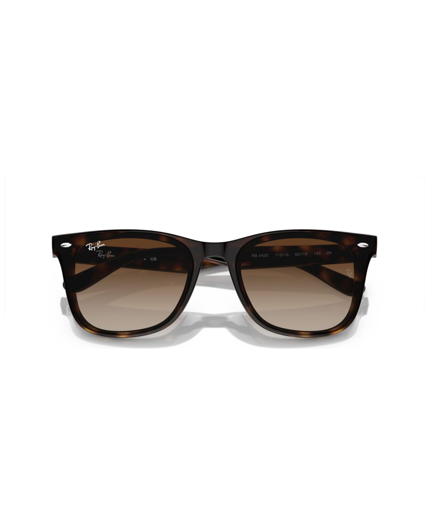Солнцезащитные очки Ray-Ban Unisex Sunglasses, Gradient RB4420, цвет: Гавана — фото 6