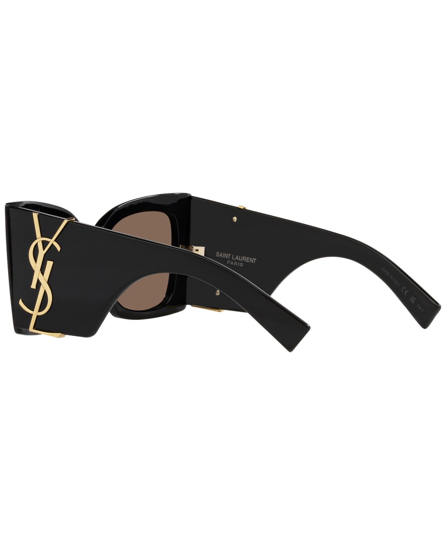 Женские солнцезащитные очки Saint Laurent Blaze Sunglasses, SLM119, цвет: Чёрный — фото 4