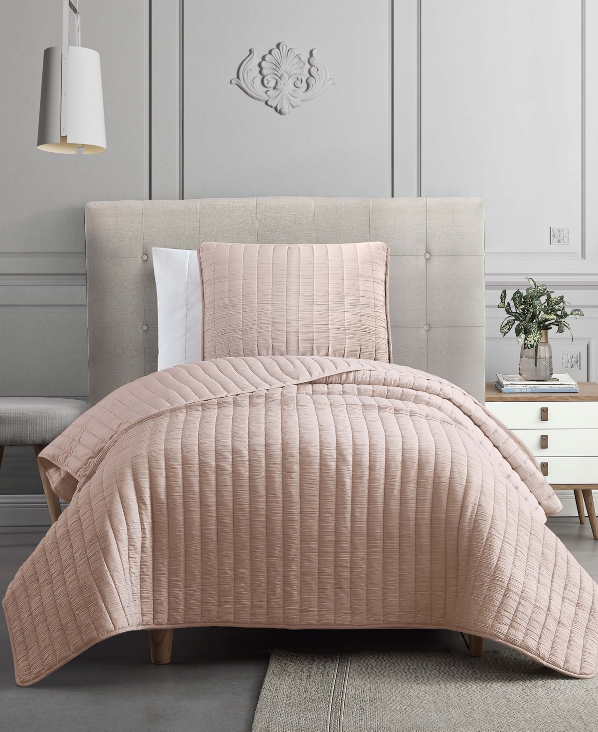 Riverbrook Home Moonstone Coverlet Set, Twin In Blush