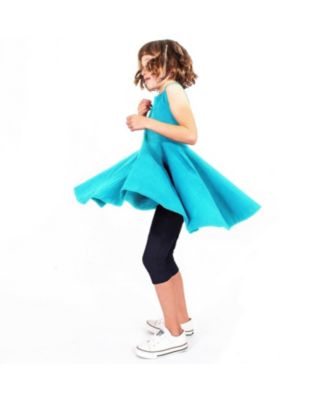 Girls Fair Trade Organic Cotton Solid Sleeveless Twirl Dress