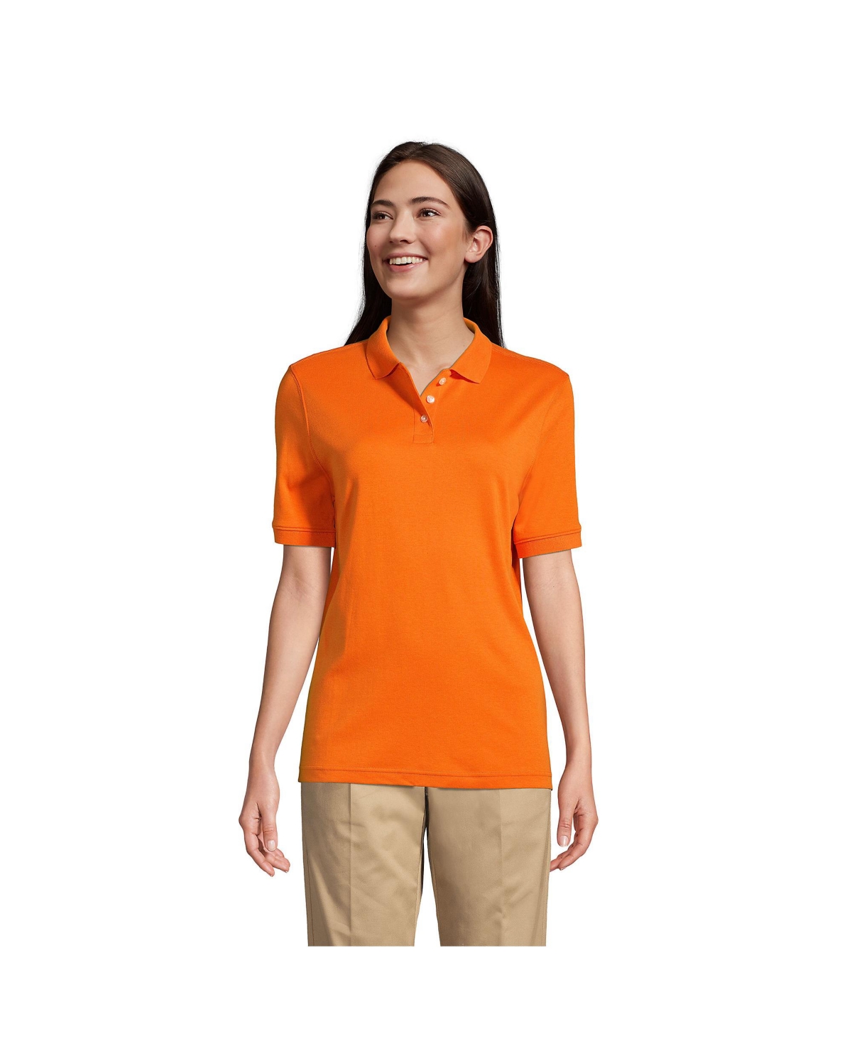Women's Short Sleeve Interlock Polo Shirt - Red